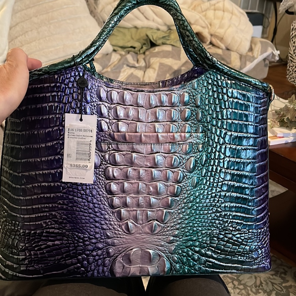 NWT BRAHMIN Ombre Melbourne Collection Elaine Enchant Satchel Bag - Picture 6 of 9